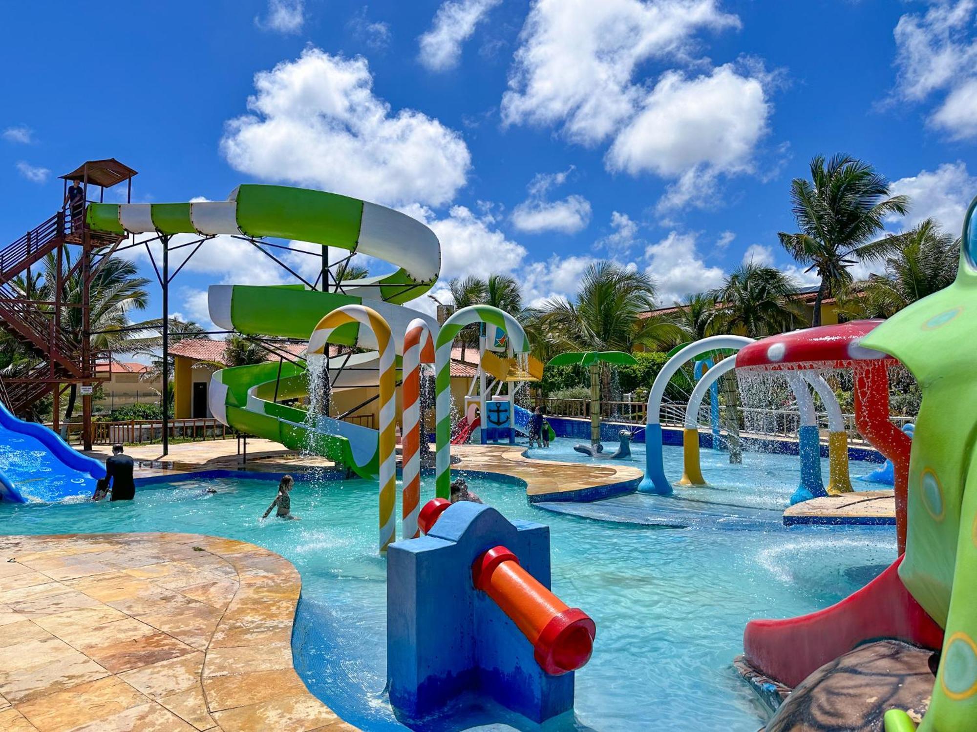 Jangadeiro Praia Hotel Resort - Parque Aquatico E Pe Na Areia 알퀴라즈 외부 사진