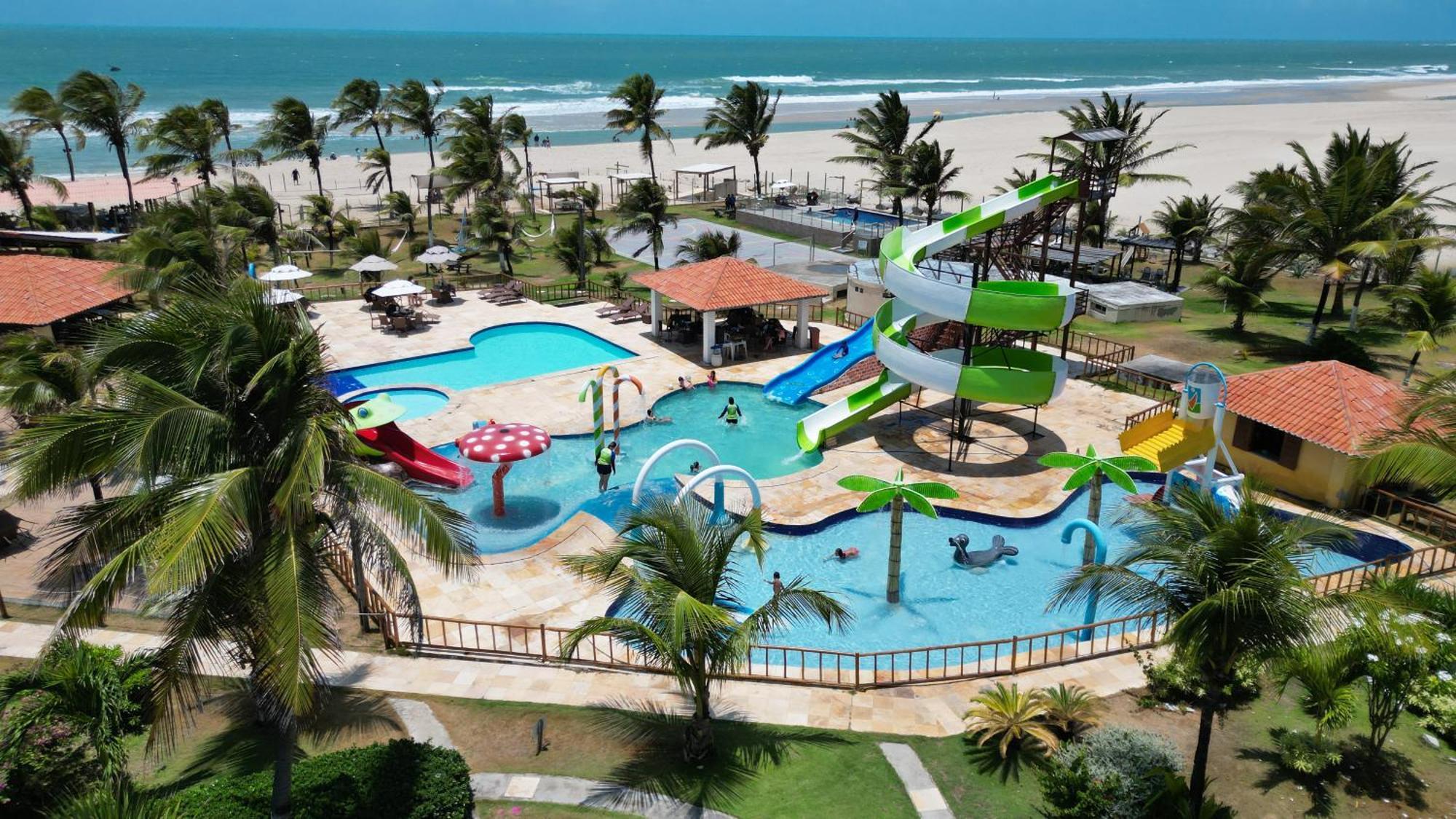 Jangadeiro Praia Hotel Resort - Parque Aquatico E Pe Na Areia 알퀴라즈 외부 사진