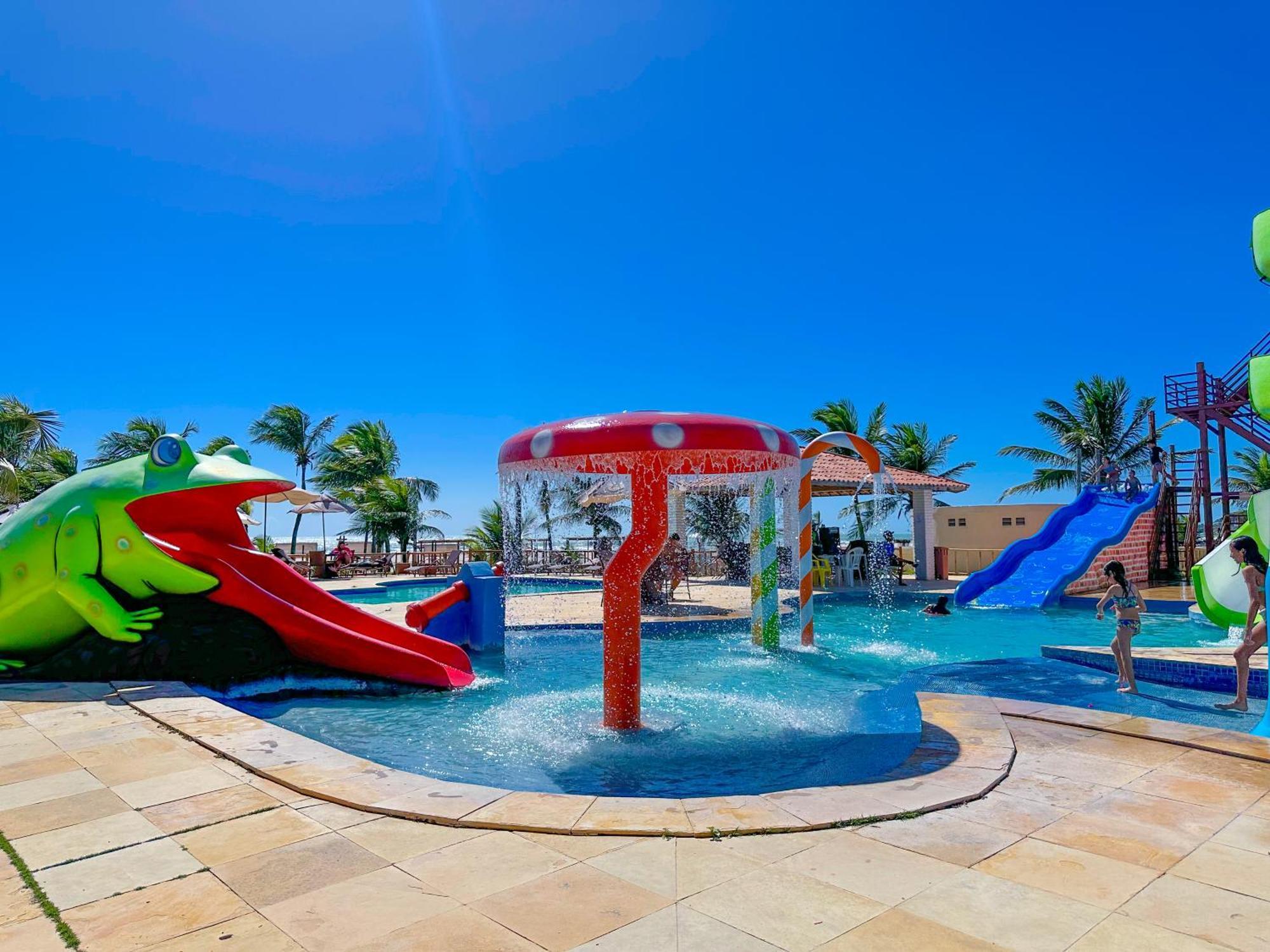 Jangadeiro Praia Hotel Resort - Parque Aquatico E Pe Na Areia 알퀴라즈 외부 사진