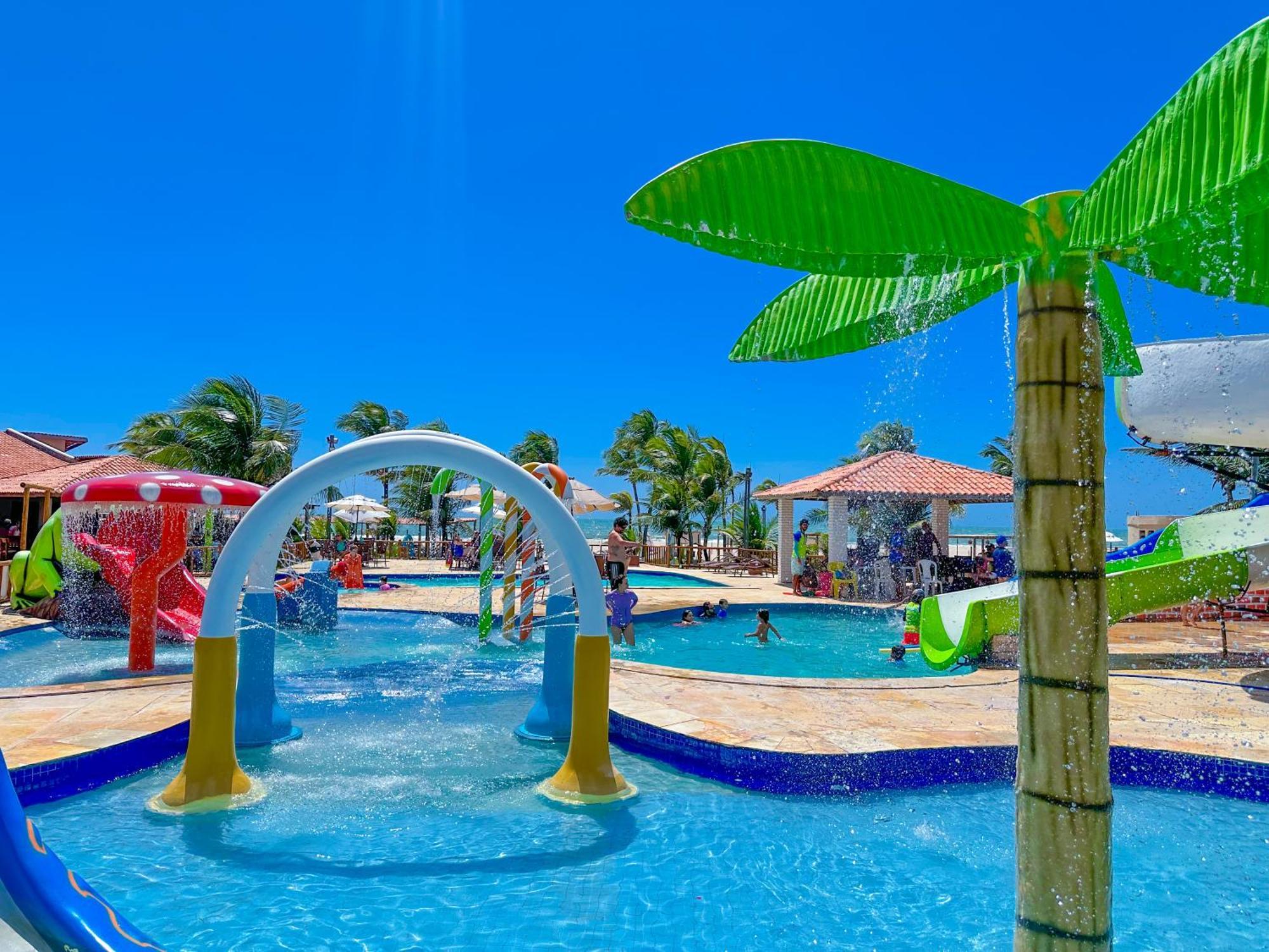 Jangadeiro Praia Hotel Resort - Parque Aquatico E Pe Na Areia 알퀴라즈 외부 사진